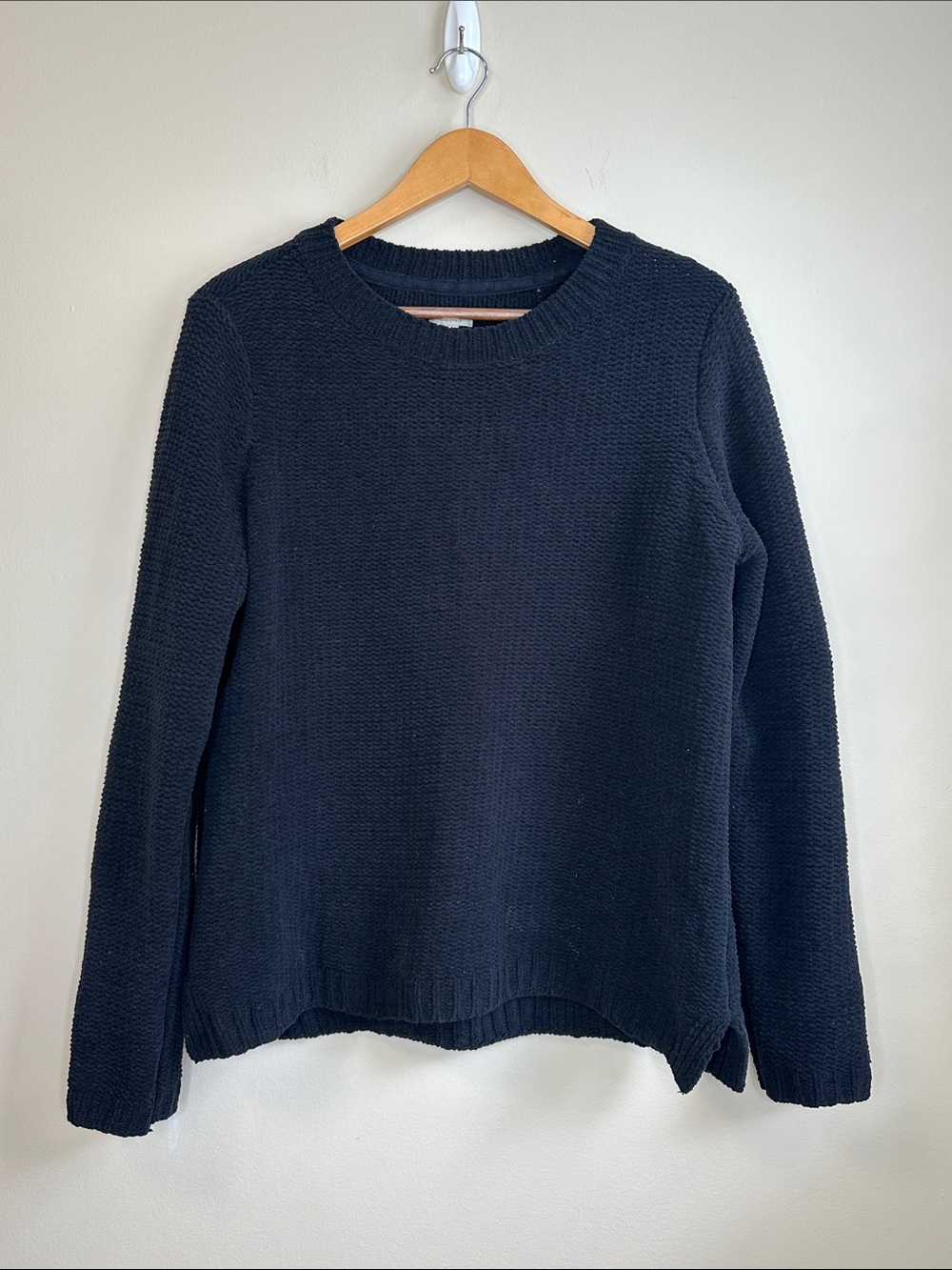 Sonoma Classic Black Crewneck Knit Sweater Size Large